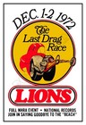 Lions Raceway The Last Drag Race 1972 NHRA Vintage Racing Poster 18x24