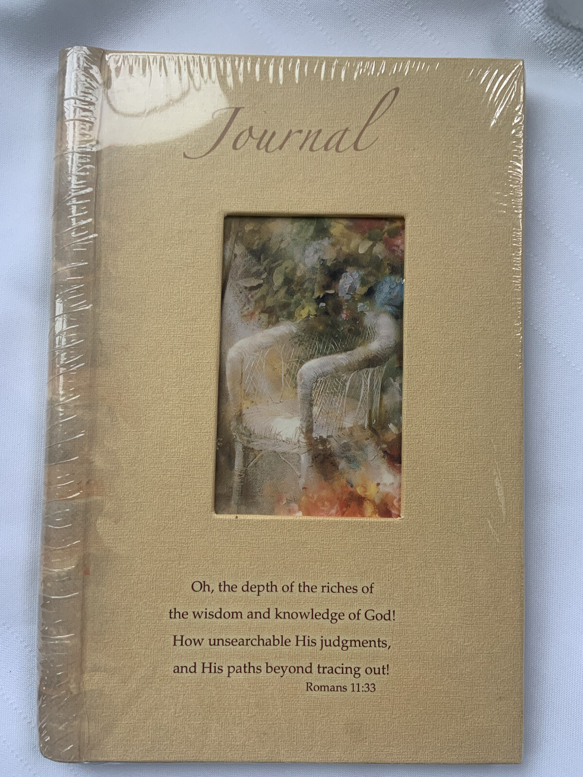 Floral Romans 11:33 Wirebound Journal by Christian Art Gifts NWT Sealed-image