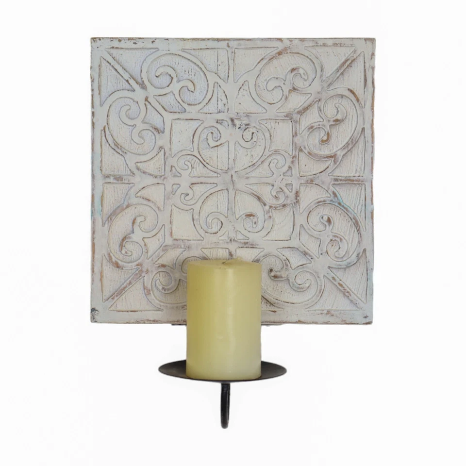 Hermoso aplique de pared con candelabro de madera de Jaipur Foto 2 de 4