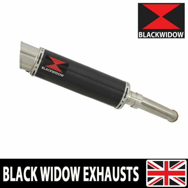 Black Widow Exhausts Round GP Style Carbon SilencerCG36R for sale
