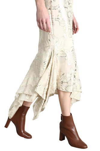 RRP €489🌟✨ MAX MARA  SILK Georgette skirt fil coupé   Usa6_ It40_De36_Uk8_ Fr38 - Picture 2 of 24