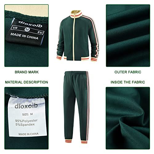 Conjuntos de chándal para hombre manga larga cremallera completa sudadera activa grande Ai-tz002 - Imagen 8 de 8