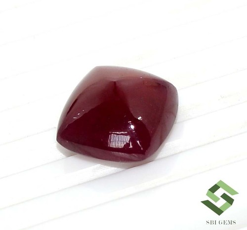 16x16 mm Natural Ruby Sugar Loaf Cabochon 30.84 CTS Mozambique Loose Gemstone GF - Picture 7 of 9