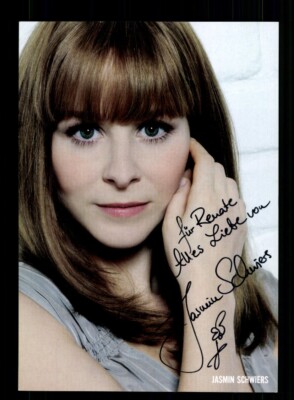 Jasmin Schwiers Autogrammkarte Original Signiert #BC 201765