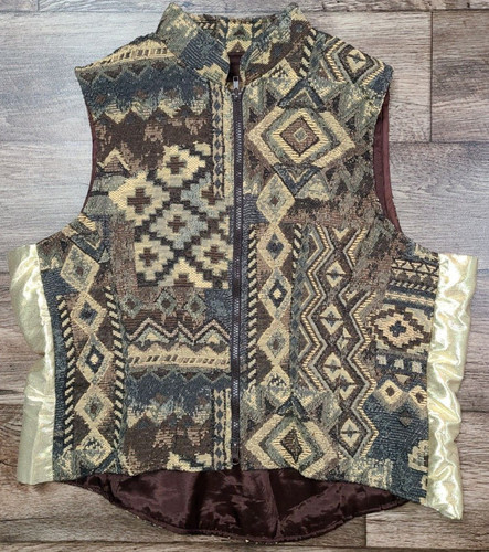 Roughrider by Circle T Western Rodeo Carpet Vest Equestrian Southwest Women's L