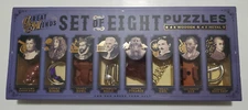 Professor Puzzle's Great Minds Set Of Eight Puzzles 4 Wooden 4 Metal
