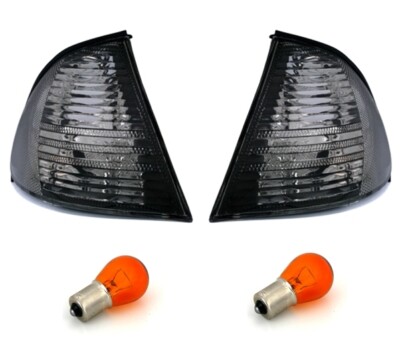 Frontblinker für BMW E46 3er Limo Kombi 98-01 Blinker Set Schwarz Neu Tuning vor