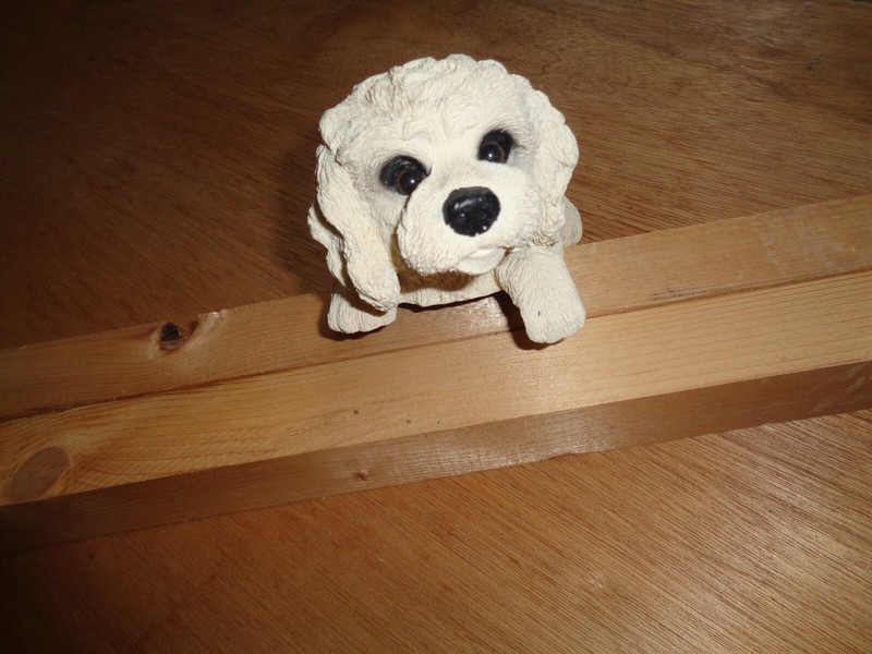 Old Puppy Dog Statue Bow Wow Adorable