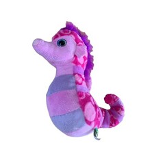 Wild Republic Plush Seahorse Pink Purple Sparkle 11 in Tall Glitter Stuffed Anim