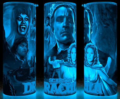 Glow in the Dark Scars of Dracula Retro Horror Movie Cup Mug Tumbler 20oz