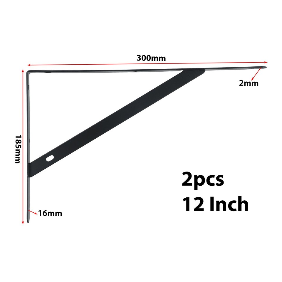 Adjustable L Shape Corner Brace Shelf Bracket Steel Wall Support 12