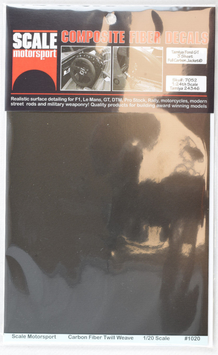 Набор наклеек для автоспорта Scale Motorsport 1/24 Tamiya Ford GT (24346) с полностью карбоновой оболочкой 7052