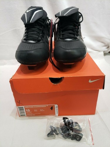 Nike Fuse II Conversion Mens Baseball Cleats Black/White Shoes Sz 15 375558-011 - 第 1/7 張圖片