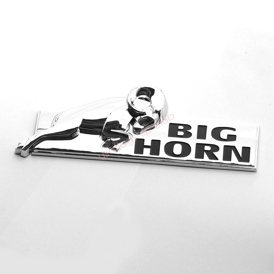 1x OEM Chrome BIG HORN Emblem BIGHORN Fender Badge fits 1500 2500 F