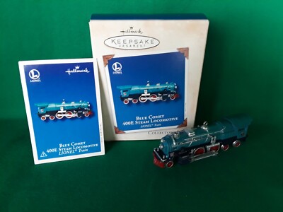 2002   HALLMARK   BLUE COMET 400E STEAM LOCOMOTIVE  7TH   LIONEL TRAIN     NEW