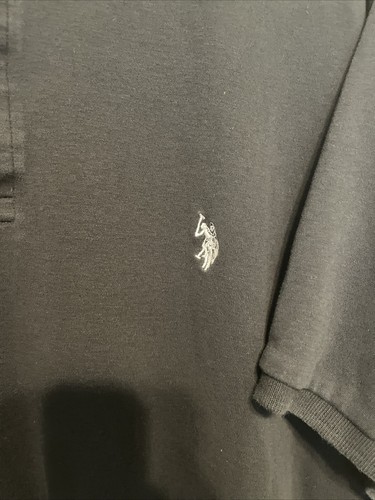 US Polo Assn Luxury Feel Hemd Herren XXXL Schwarz Kurzarm Kragen Knopf - Bild 3 von 6