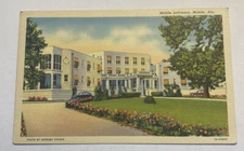 Vintage Linen Postcard ~Mobile Infirmary on Springhill Ave ~ Mobile Alabama AL
