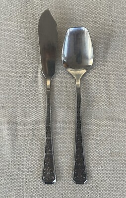 Vintage Interpur FLORENZ Korea Jam Spoon and Butter Knife Set