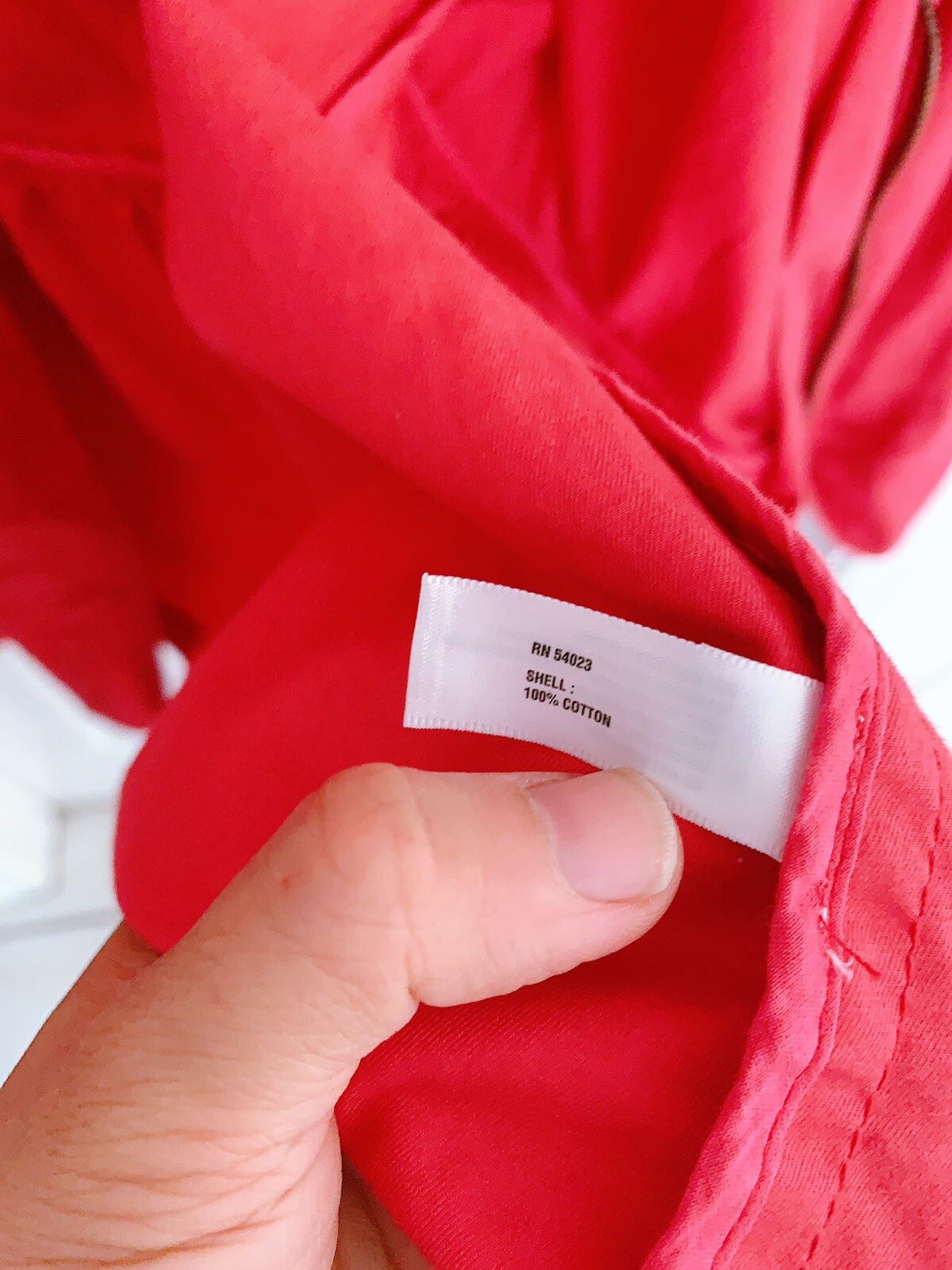 Gap Bright Red Mid Length Light Jacket Size S cot… - image 6