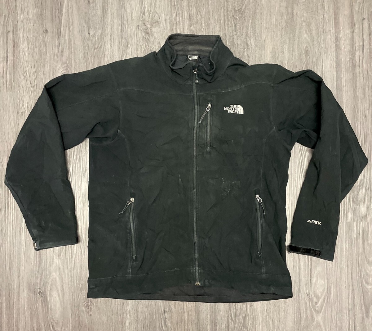 Men's The North Face Apex Soft Shell Jacket Black/White Size Large