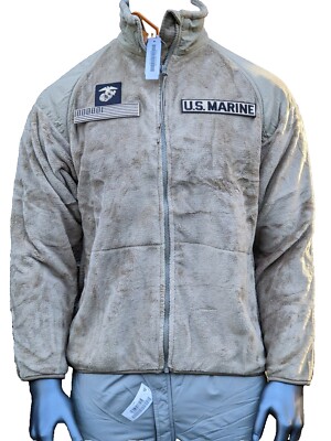 GEN 3 Lev 3 Cold Weather Military Army Tan Fleece Jacket w Patches