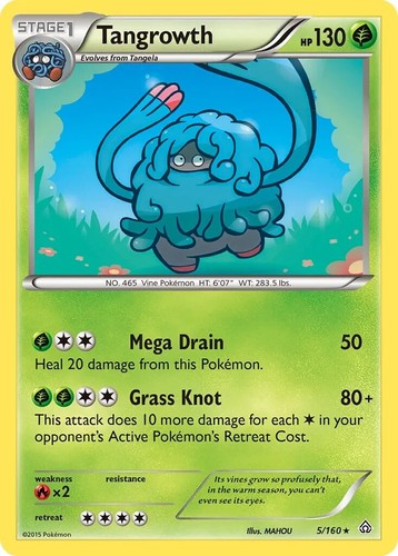 Tangrowth 5/160 Rare XY - Primal Clash Pokemon TCG