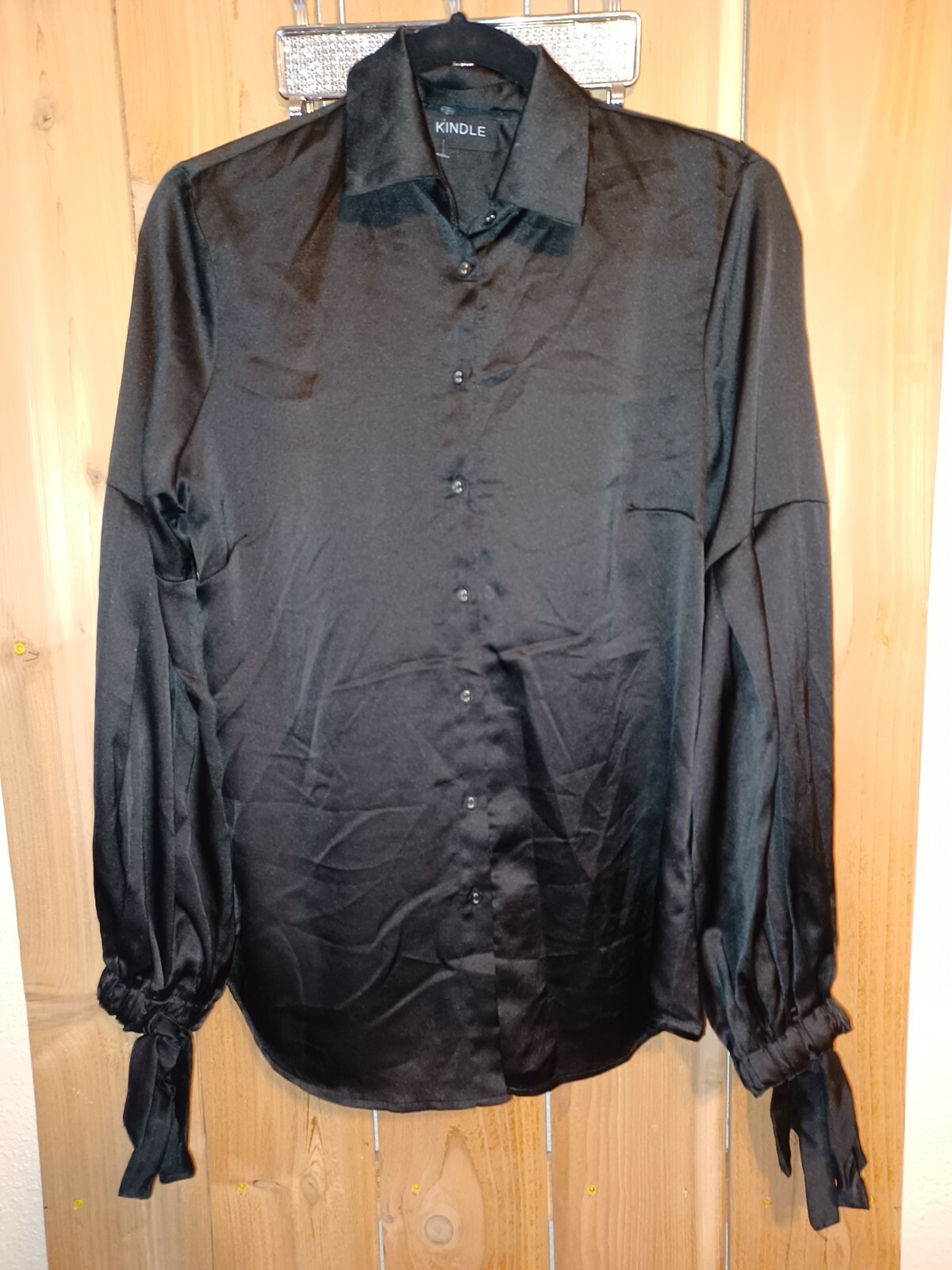 Kindle Womens Black long Sleeve Top Size M New-image