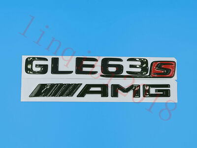 NEW Gloss Black GLE63s + AMG Letters Trunk Embl Badge Sticker