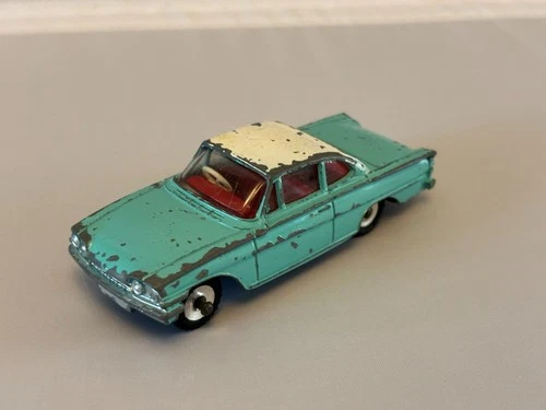 Vintage Dinky Toys #143 Ford Capri Turquoise White Roof Original Condition Car
