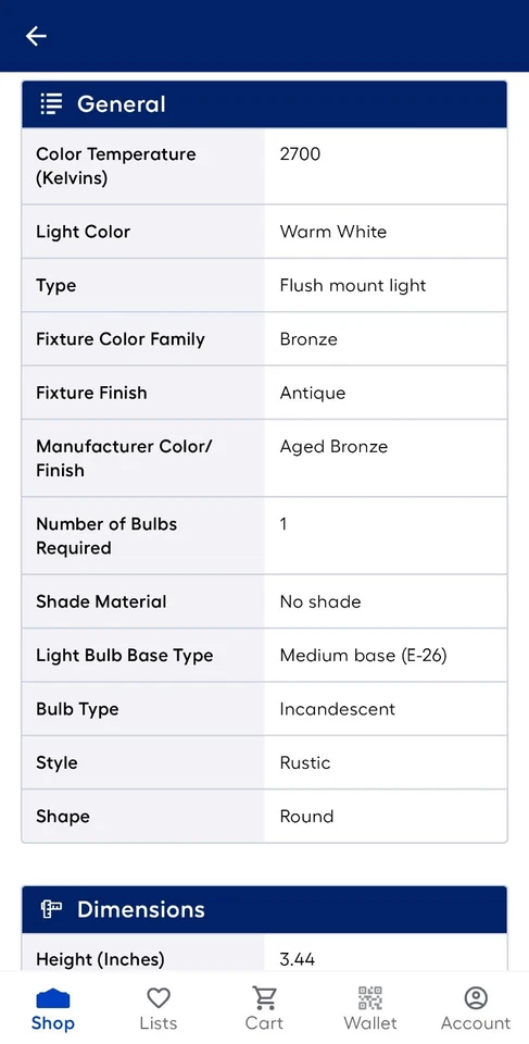 Allen + roth 13.98 英寸青铜星星吸顶灯 — 第 3/4 张图片