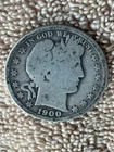 1900 Barber Half Dollar Silver Coin 50C Circulated Barber Variety (69)