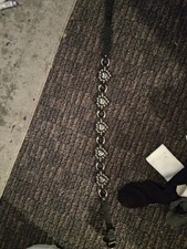 Black Belt With Silver Hearts