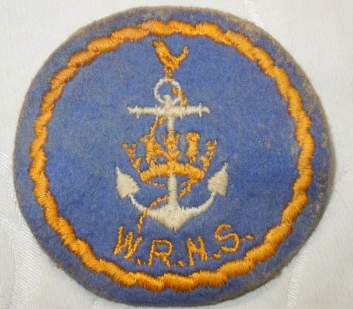 WW2 WRNS WOMEN'S ROYAL NAVAL SERVICE CLOTH MILITARY PATCH BADGE WORLD WAR II