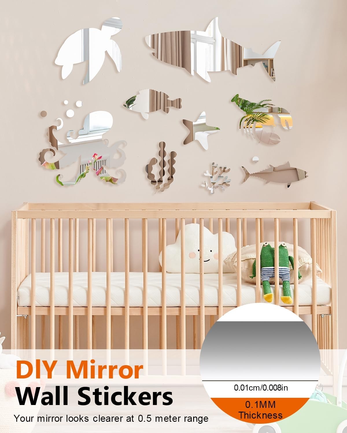 12Pack 12x12 Inch Acrylic Flexible Mirror Sheets Self-Adhesive Mirror Wall Tiles