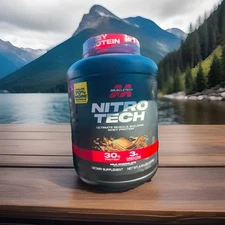 MuscleTech Nitro Tech Whey Protein Powder, Milk Chocolate, 4lb - Exp 06/2028
