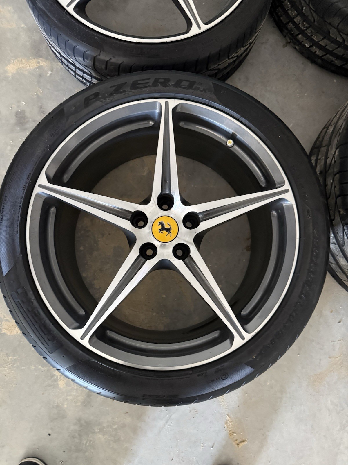 Ferrari OEM 5-Spoke Wheels & Pirelli P Zero Tires - Set of 4 Staggered