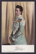Vintage postcard Sweden royal lady Queen Victoria ceremonial dress c1905