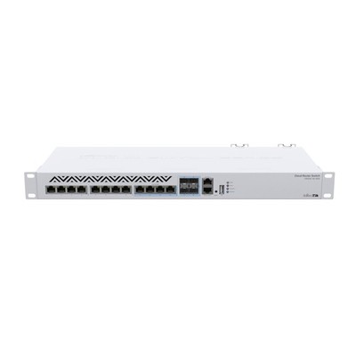 MikroTik CRS312-4C+8XG-RM Cloud Smart Switch, 8 regular 10G RJ45 Ethernet ports,