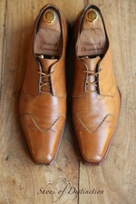 Oliver Sweeney Valley Tan Leather Derby Lace Up Shoes UK 9 US 10 EU 43