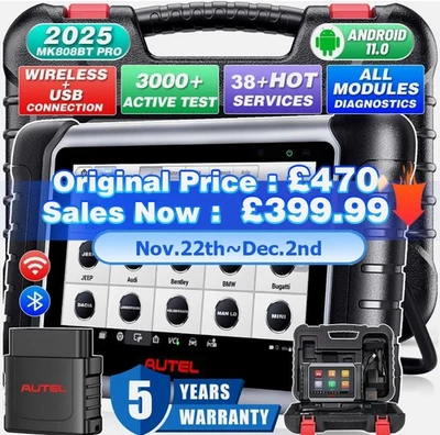 2025 Autel MaxiCOM MK808BT PRO+ Diagnostic Scanner Full Bidirectional FCA Tool