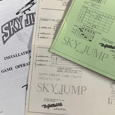 Gottlieb Sky Jump Pinball Machine Game Manual Schematics ORIGINAL