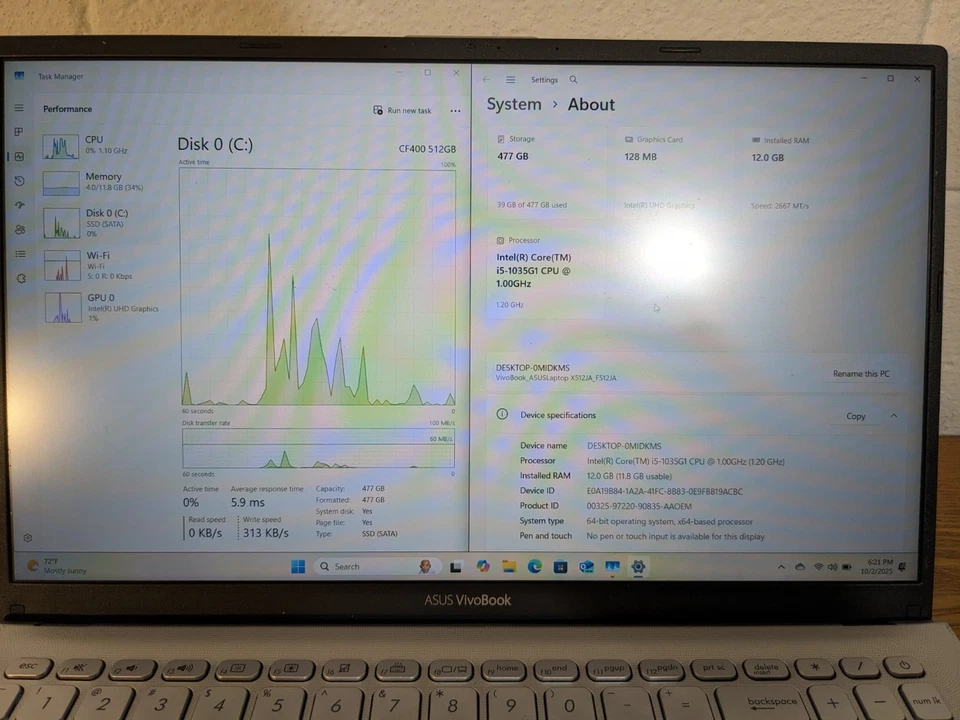 ASUS VivoBook F512J 15 15.6 inch (512GB, Intel Core i5 10th Gen8GB) - Image 3 of 4