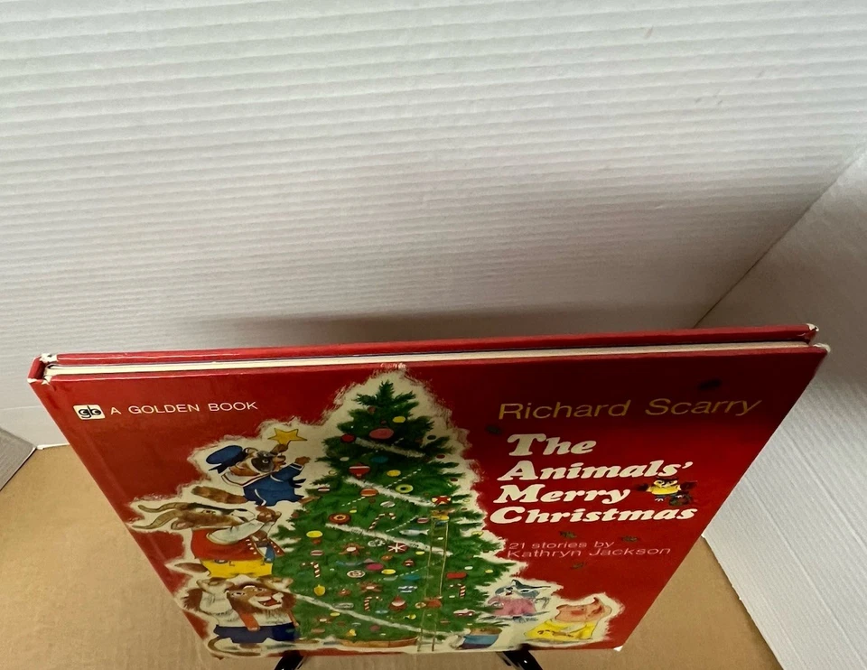 Richard Scarry The Animals' Merry Christmas от Kathryn Jackson винтаж HC - Изображение 2 из 4