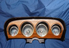 1969 Ford Mustang Instrument Cluster Deluxe Woodgrain Mach 1