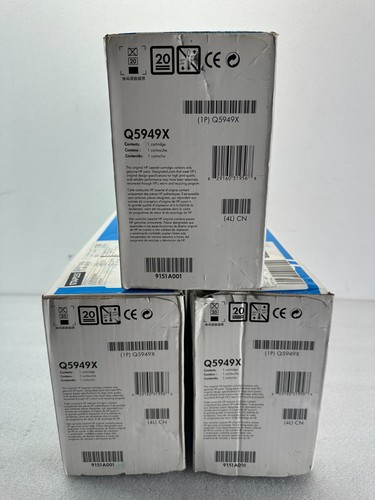 LOTE 3X NUEVO CARTUCHO DE TÓNER LASERJET NEGRO HP 49X GENUINO Q5949X Modelos 1320 3390 - Imagen 4 de 7