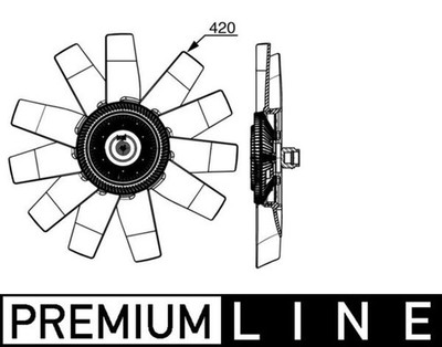 Lüfter Motorkühlung PREMIUM LINE MAHLE CFF 530 000P für TRANSIT FORD 420mm Bus