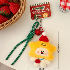 1/4 Pcs Christmas Plush Pendant Sweet and Cute Pendant Keychain Backpack Decorat