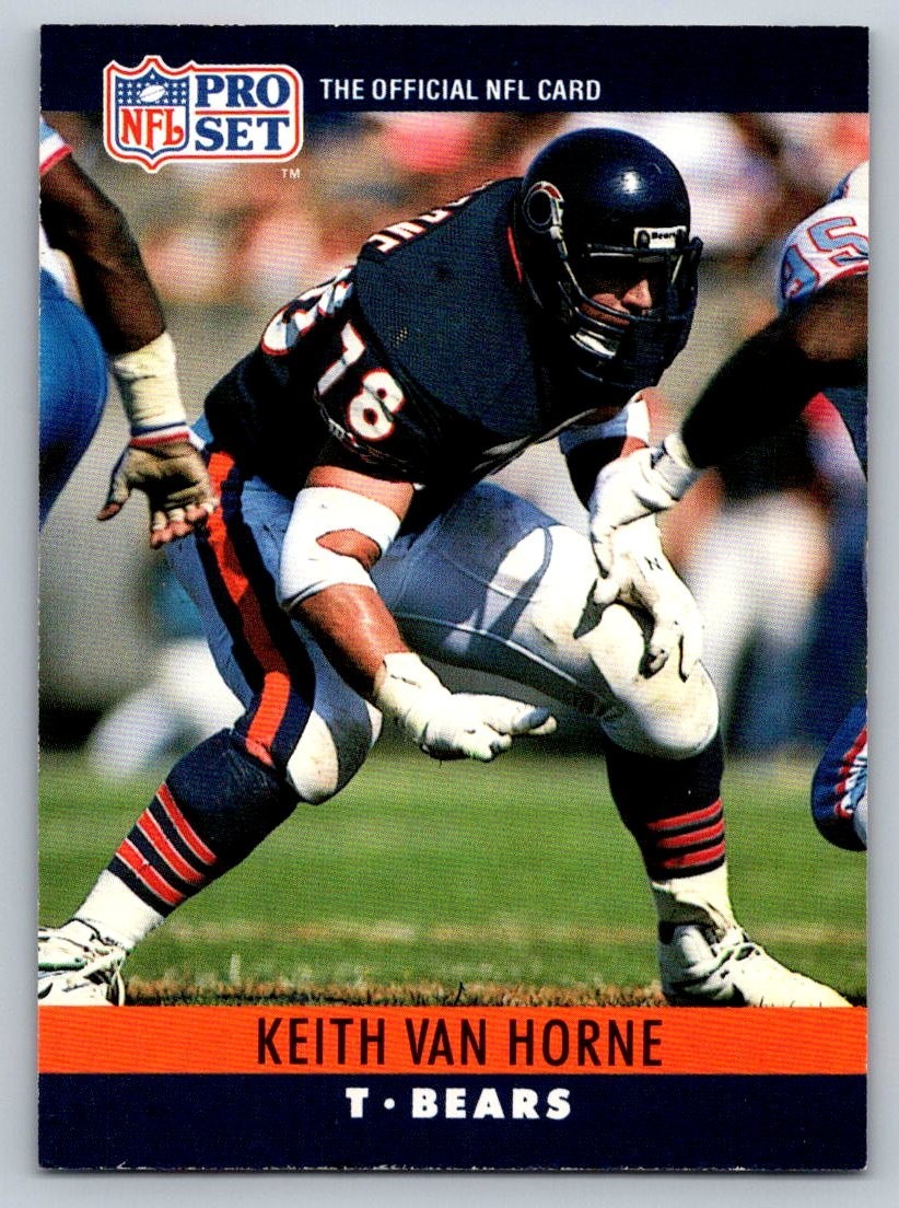 Keith Van Horne #58 1990 Pro Set Chicago Bears