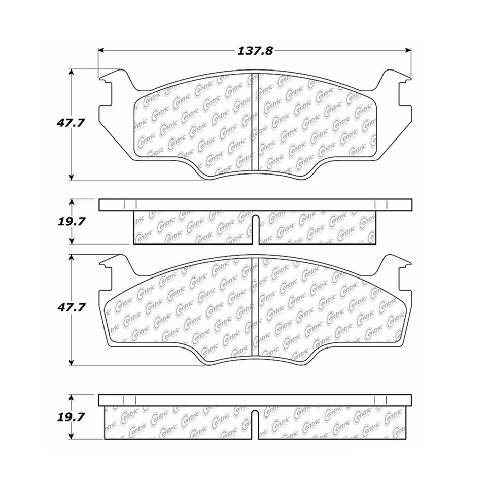 Kit de pastillas de freno y rotores delanteros OE para Volkswagen Jetta Volkswagen 1980-1984 Foto 3 de 4