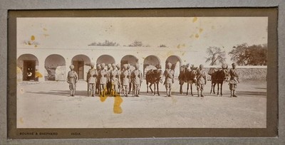 RARE PHOTO, 1900S SIKH SOLDIERS, BOURNE & SHEPHERD, PUNJAB, SIKH  INDIA
